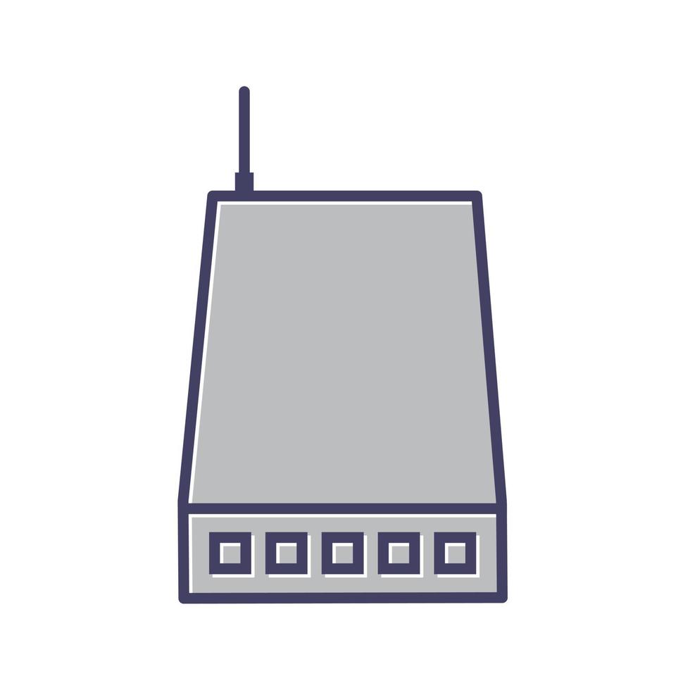 Networking Switch Line Filled Icon vector