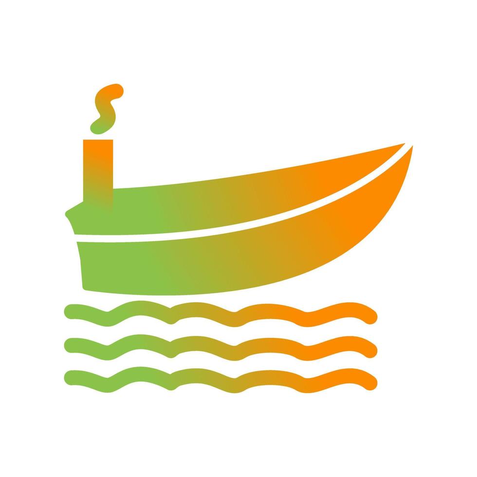 icono de vector de barco de vapor