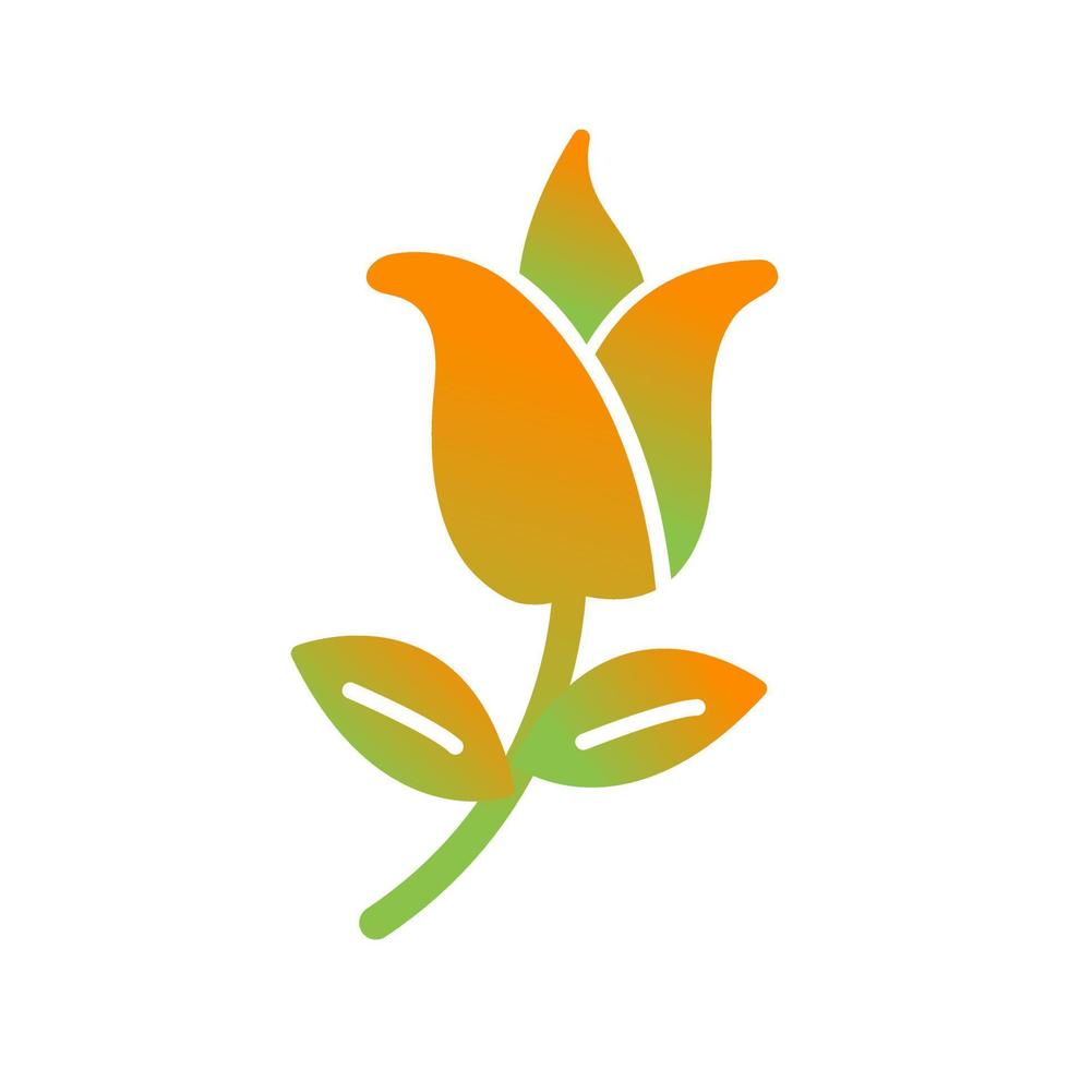 Flower with leaves Vector Icon