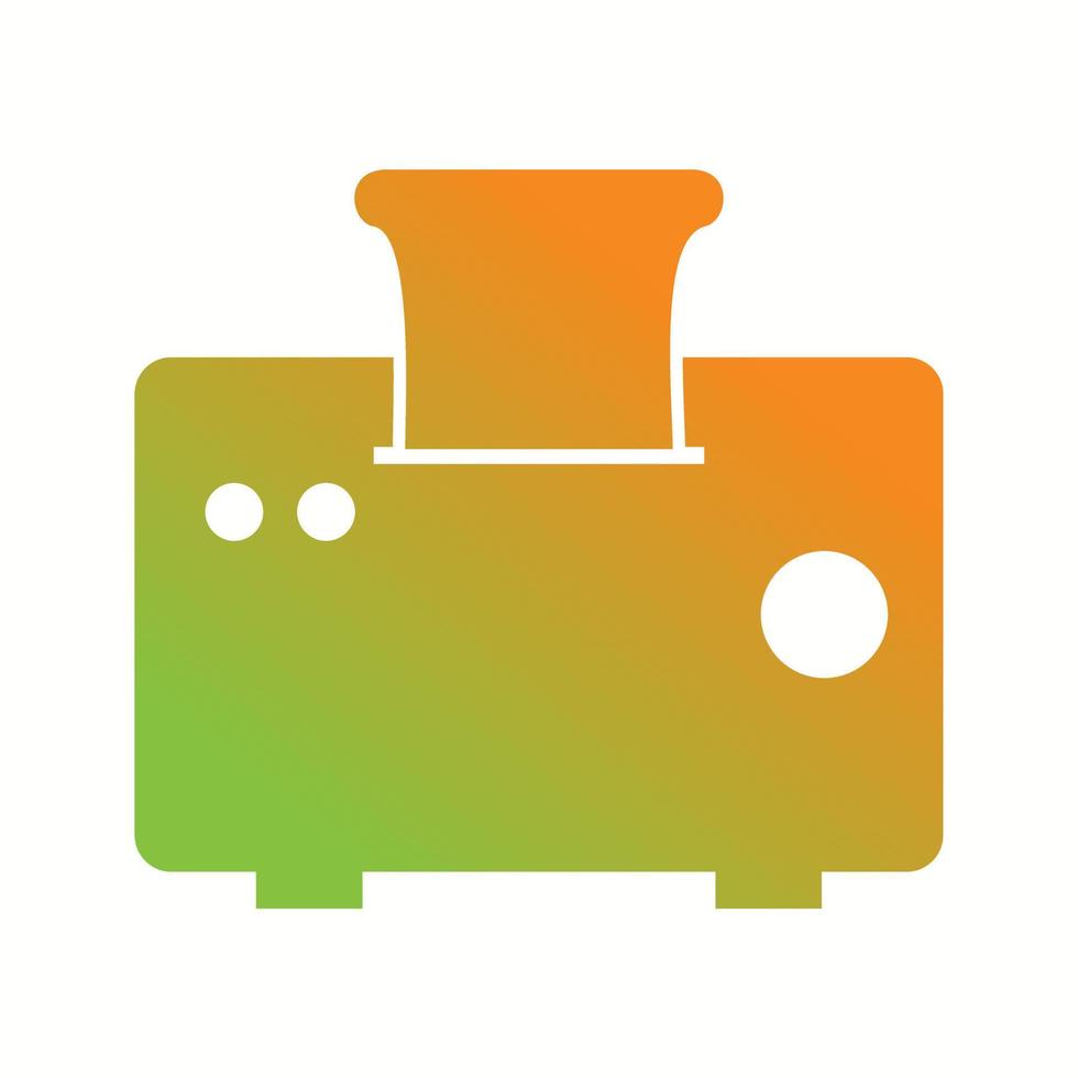Unique Toaster Vector Glyph Icon