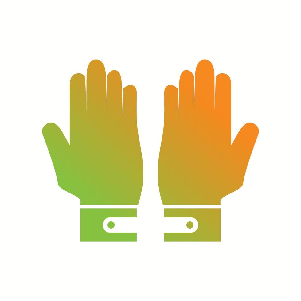 Unique Gloves Vector Glyph Icon