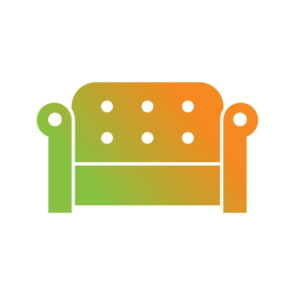 Unique Sofa Vector Glyph Icon