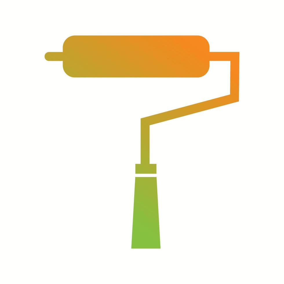 Unique Paint Roller Vector Glyph Icon