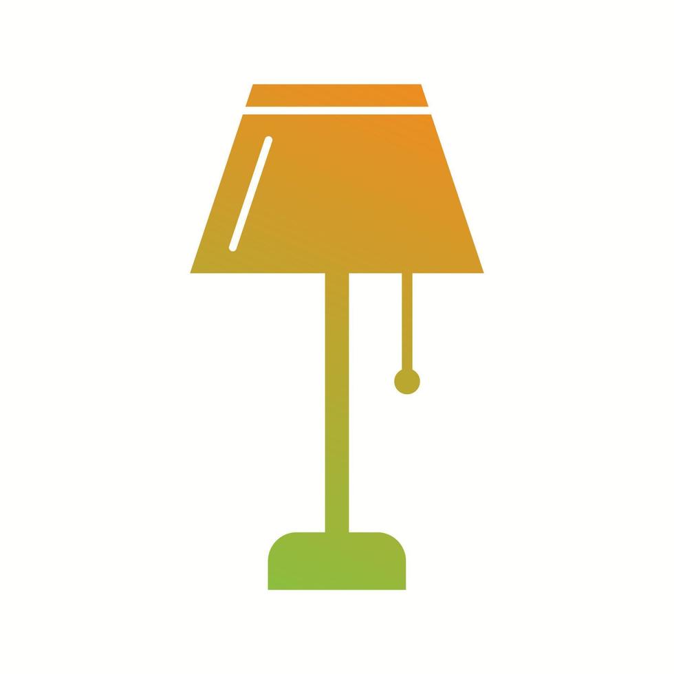 Unique Lamp Vector Glyph Icon