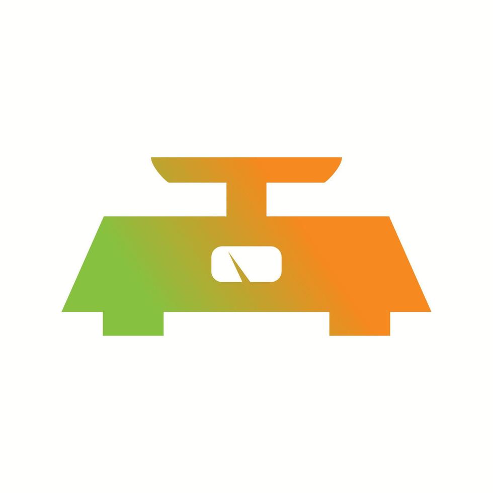 Unique Measuring Scale Vector Glyph Icon