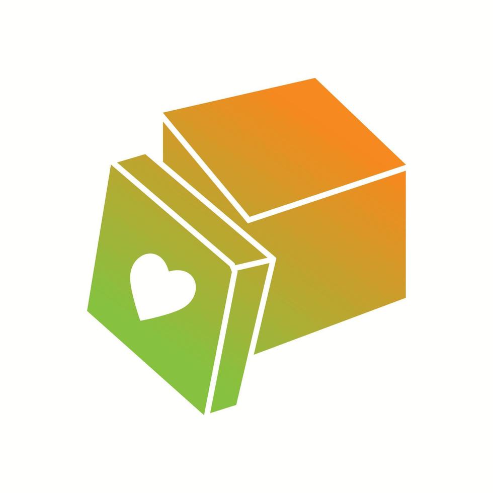 Unique Open Gift Vector Glyph Icon