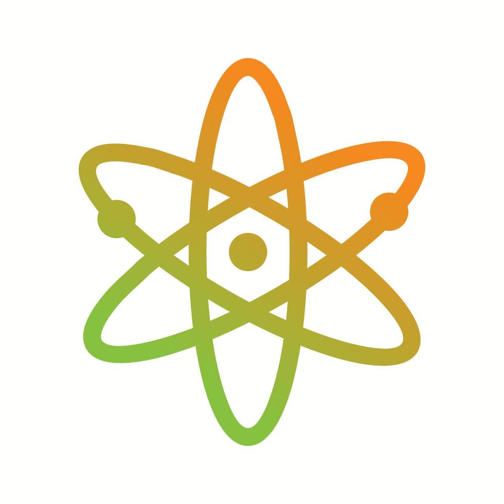 Unique Atomic Structure II Vector Glyph Icon