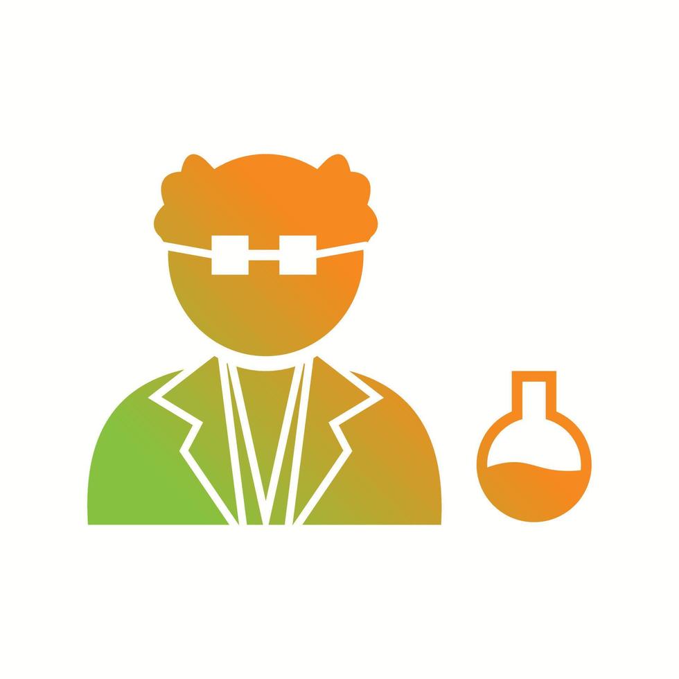 Unique Scientist Vector Glyph Icon