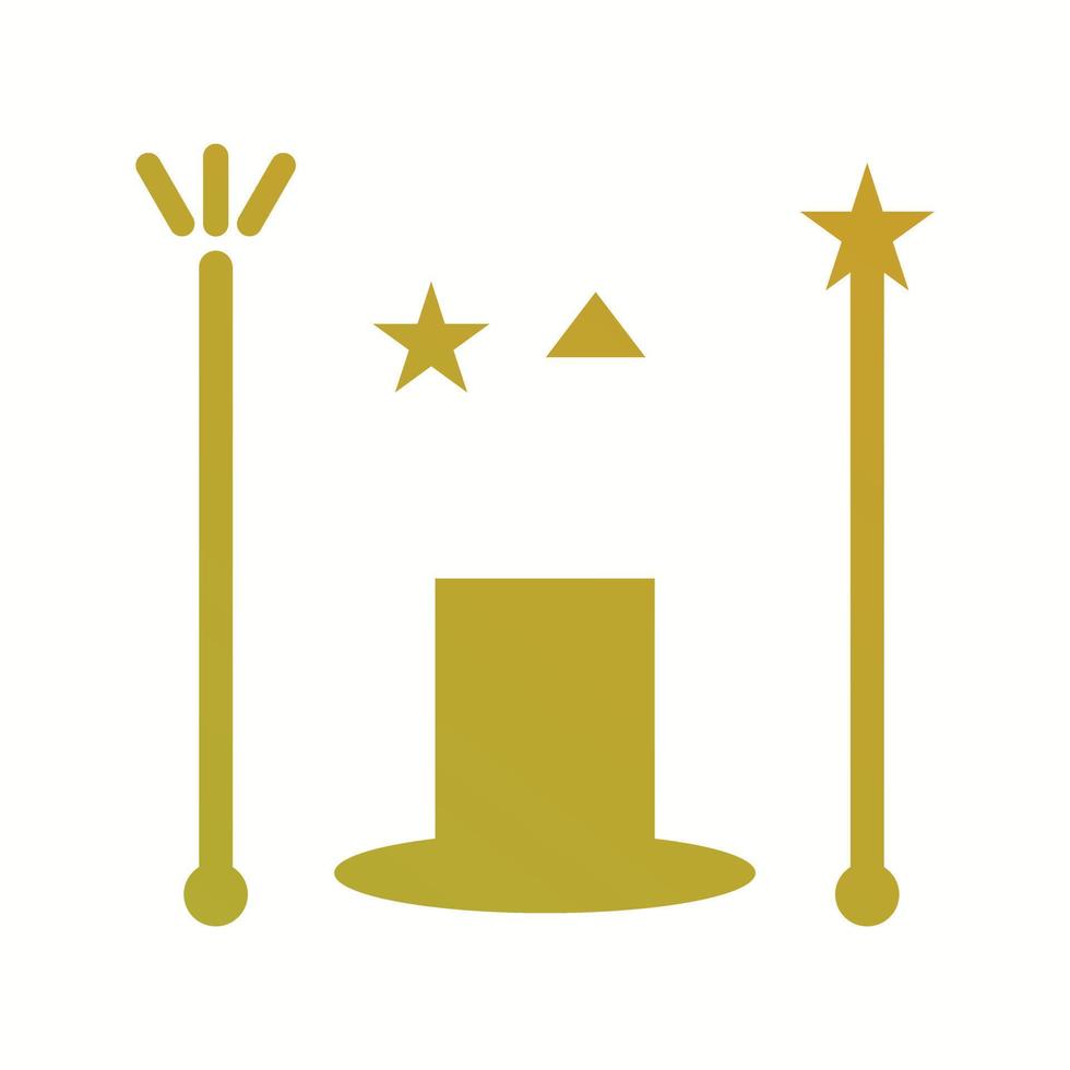 Unique Magician Vector Glyph Icon