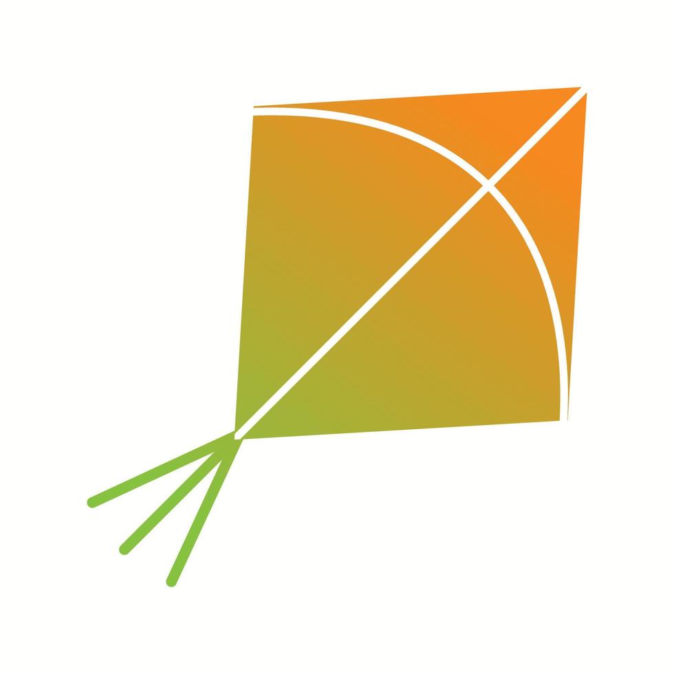 Unique Kite Vector Glyph Icon