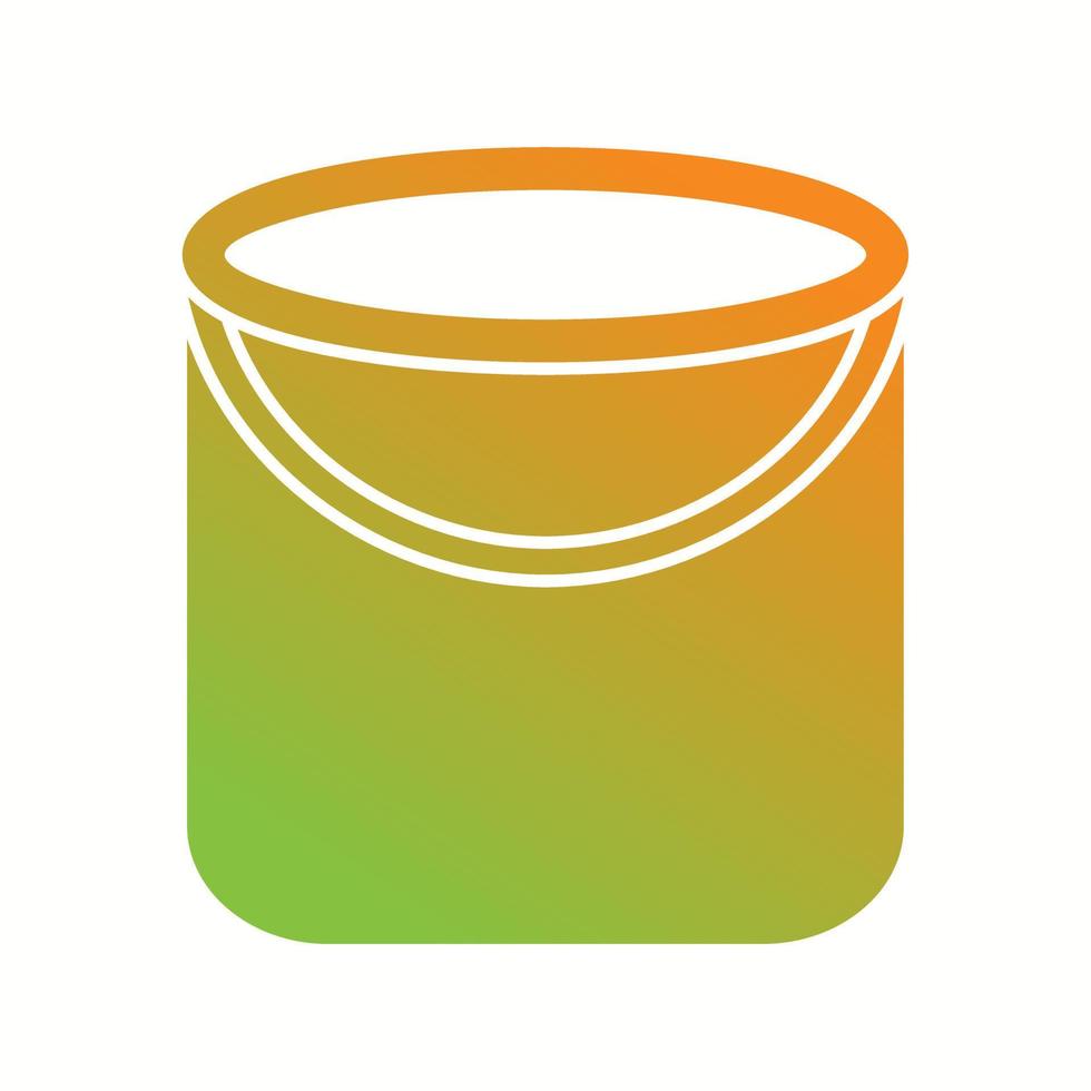 Unique Sand Bucket Vector Glyph Icon