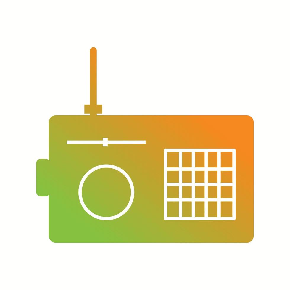 Unique Radio Vector Glyph Icon