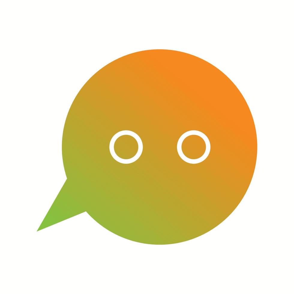 Unique Message Bubble Vector Glyph Icon