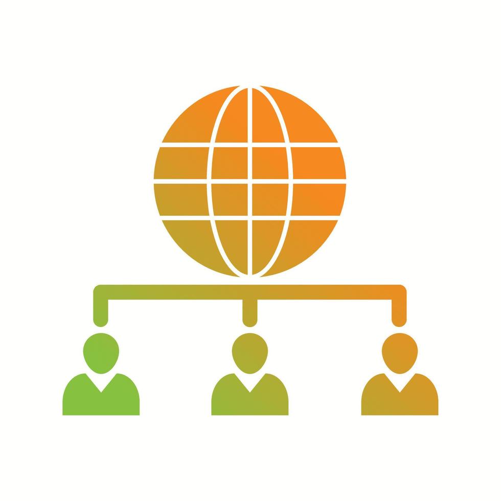 Unique Web Client Server Vector Glyph Icon