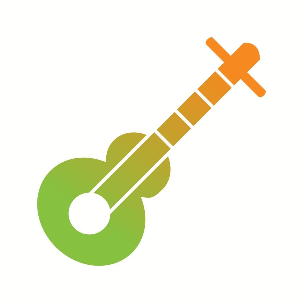 Unique Guitar Vector Glyph Icon