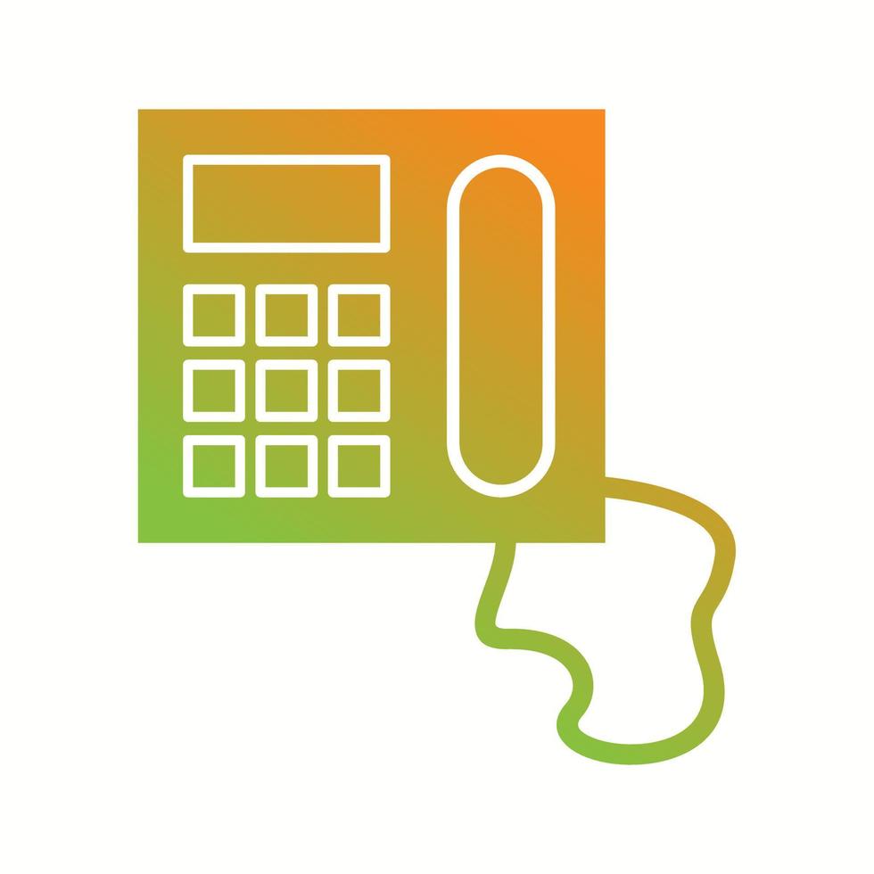 Unique Telephone Vector Glyph Icon