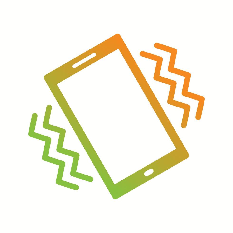 Unique Vibration Mode Vector Glyph Icon