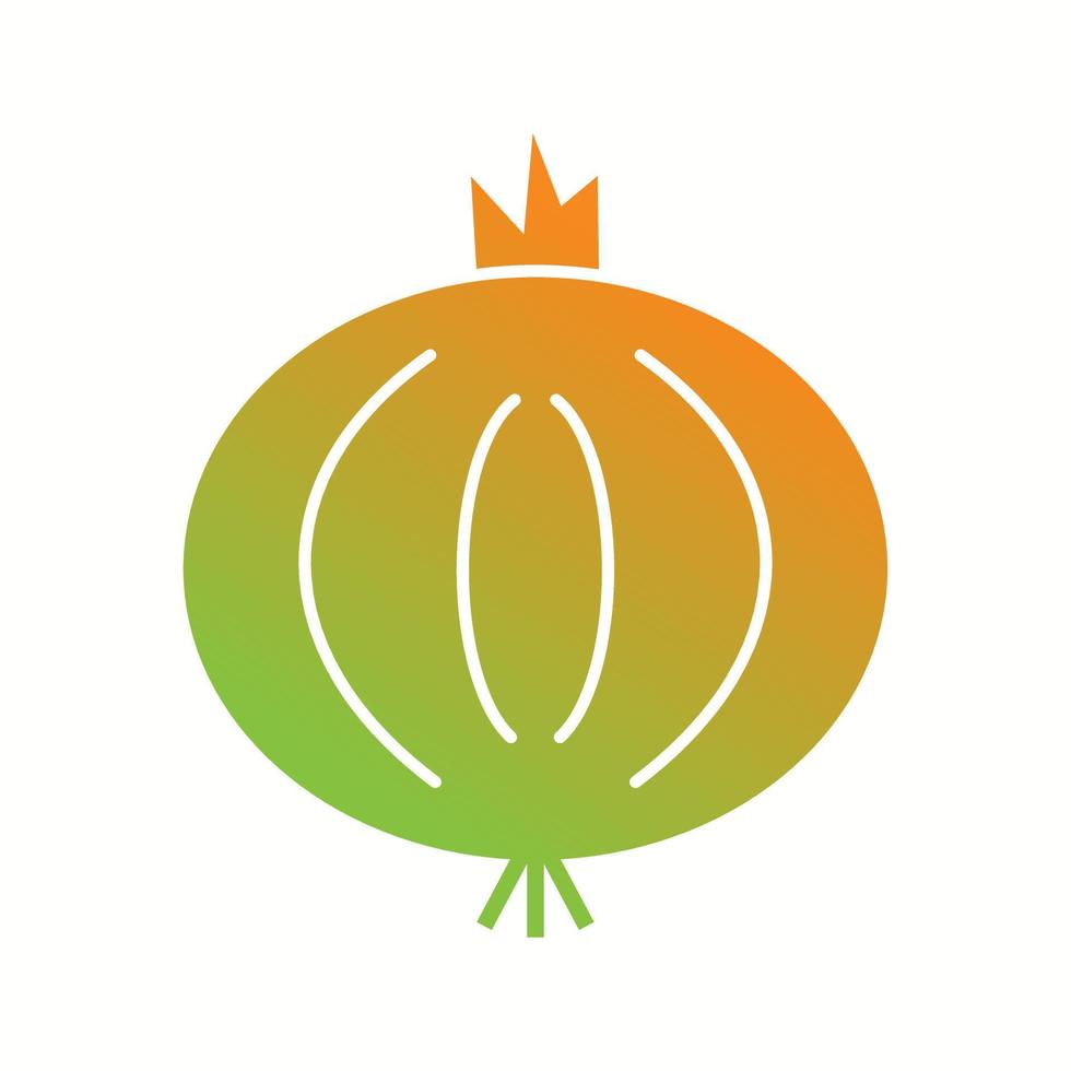 Unique Onion Vector Glyph Icon