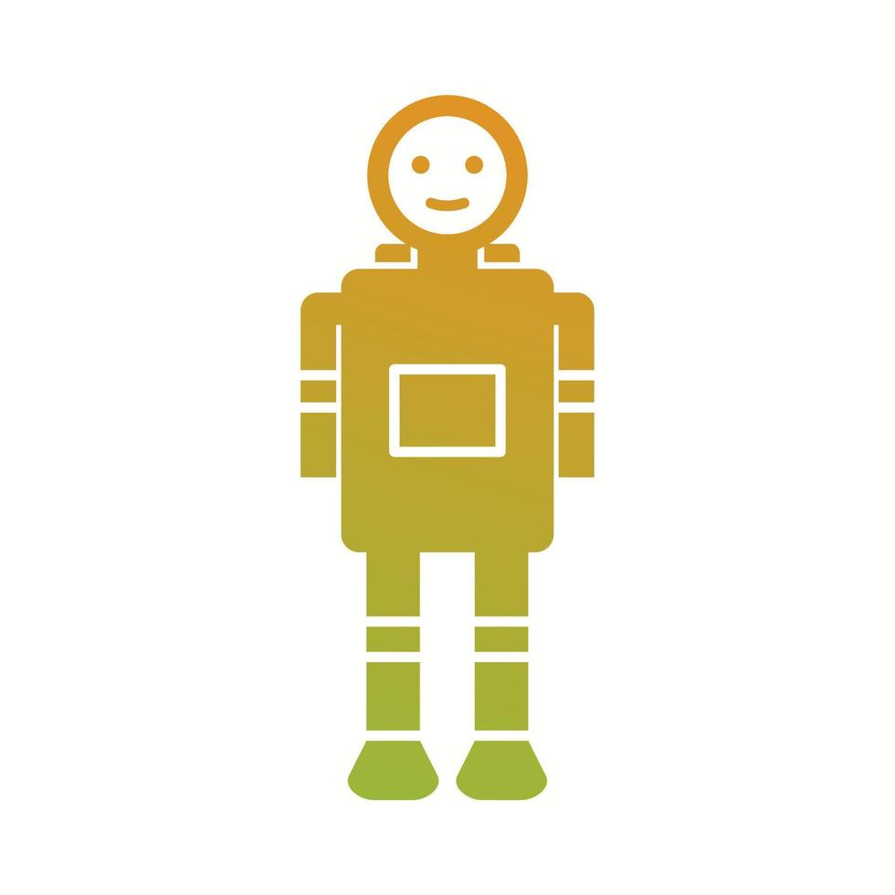 Unique Space Man Vector Glyph Icon