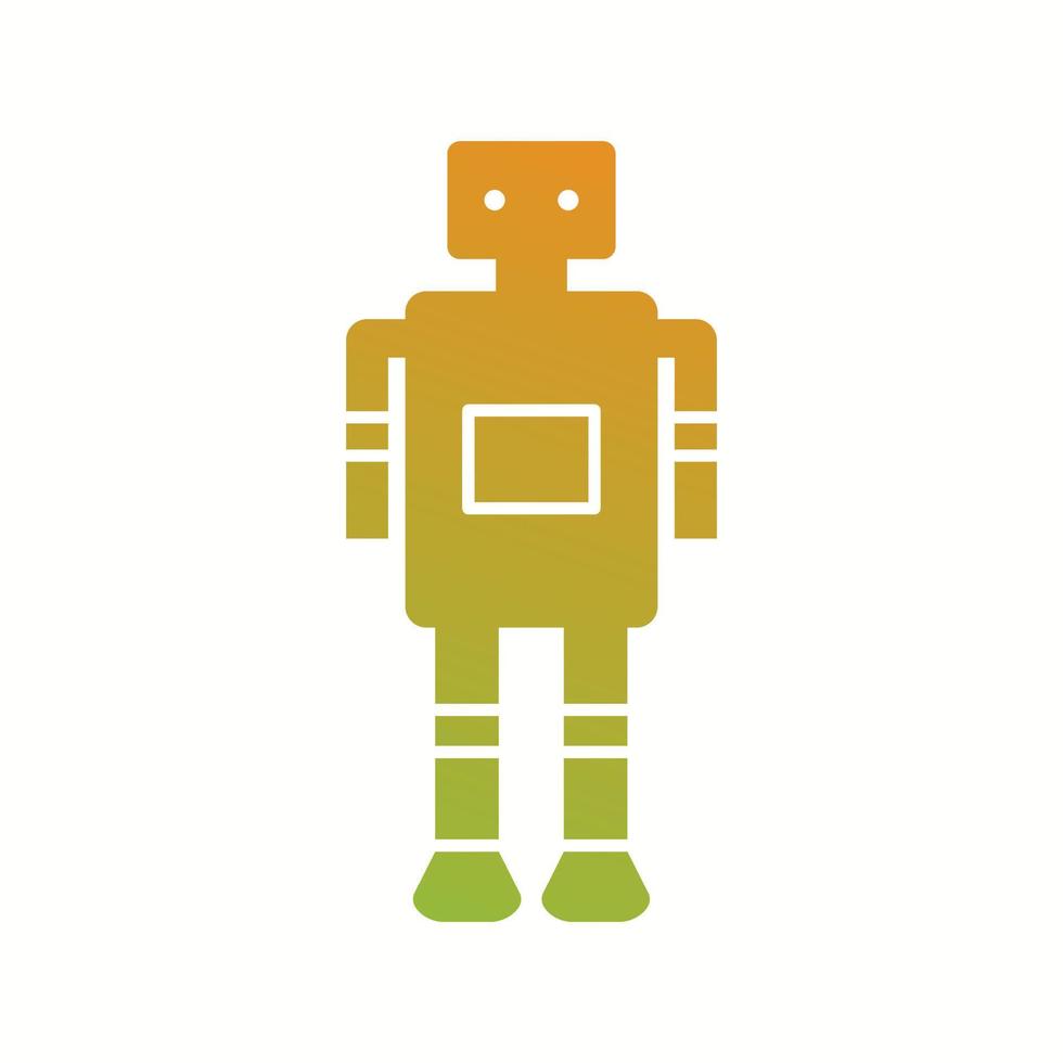 Unique Robot Vector Glyph Icon