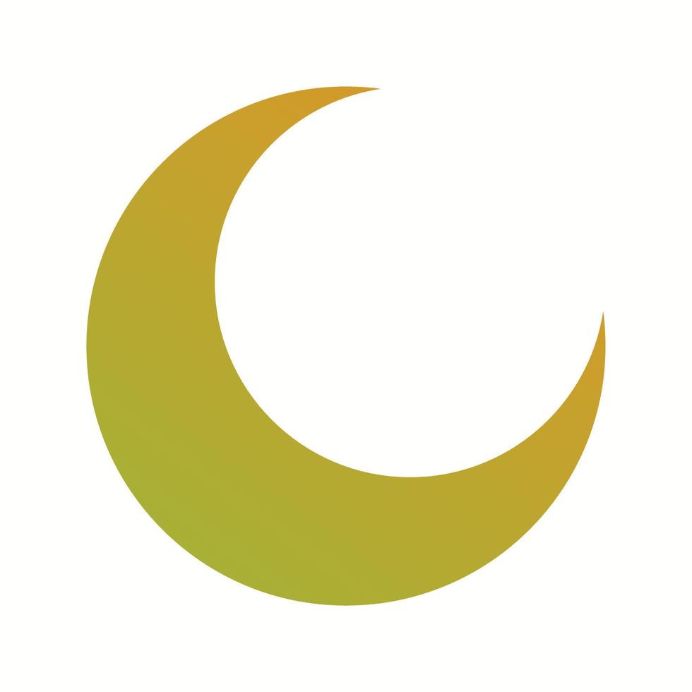 Unique Half Moon Vector Glyph Icon