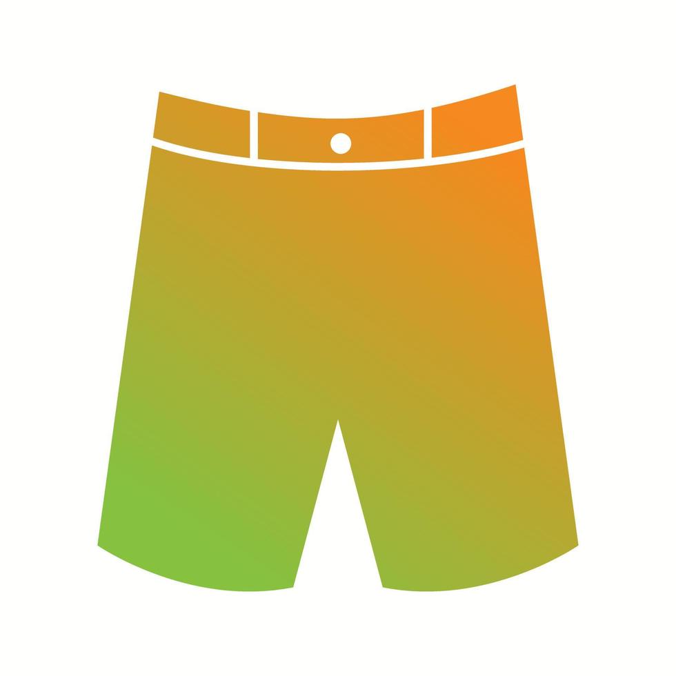 icono de glifo de vector de pantalones cortos únicos