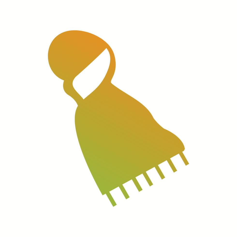 Unique Scarf Vector Glyph Icon