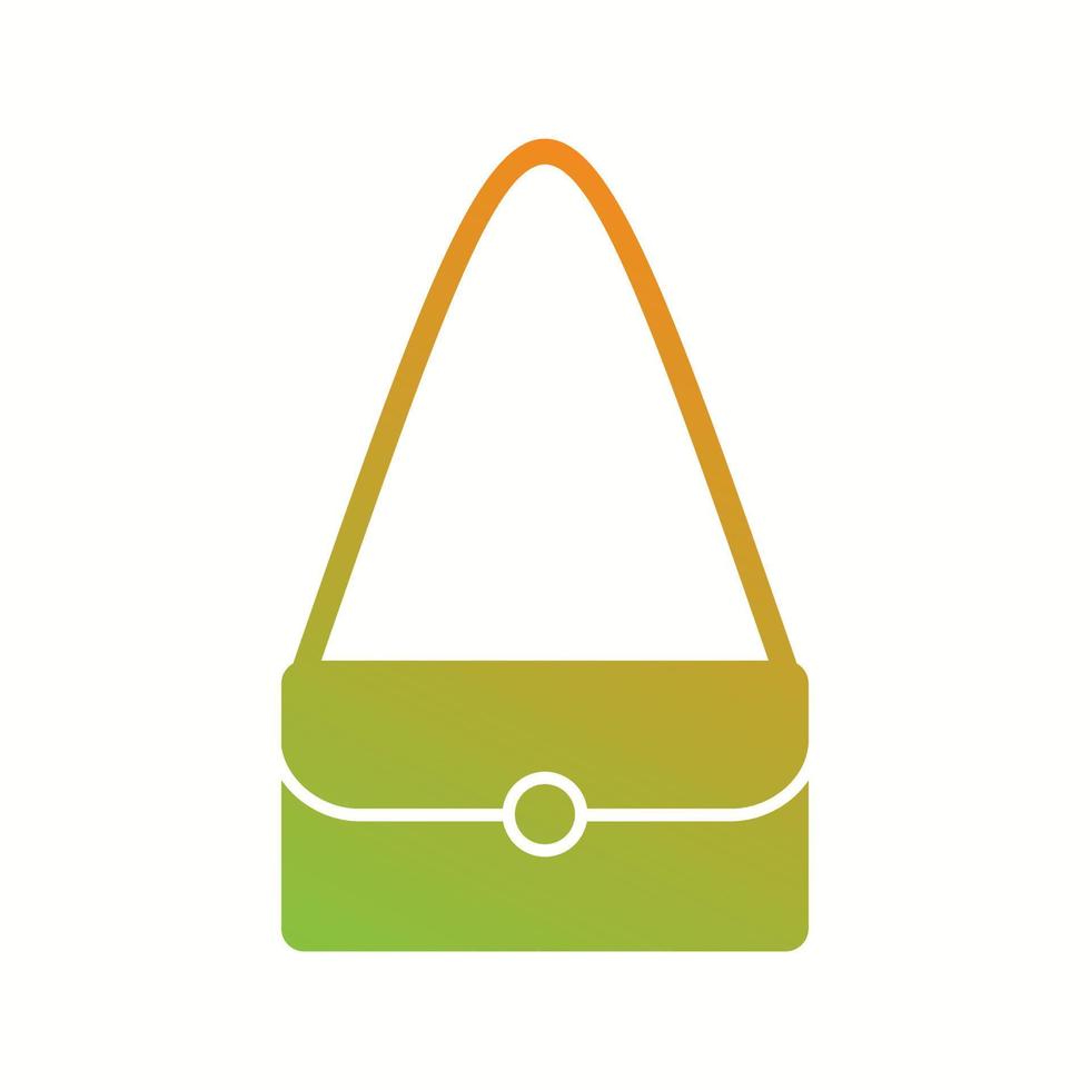 Unique Shoulder Bag Vector Glyph Icon