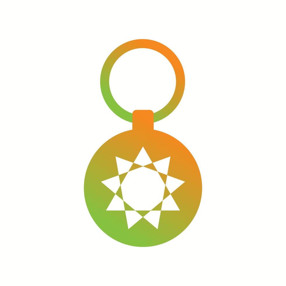 Unique Key Chain Vector Glyph Icon