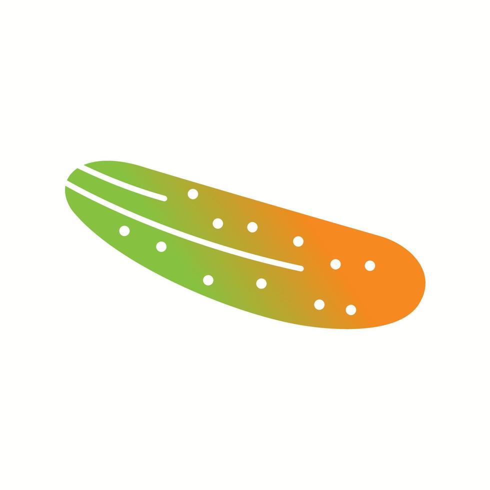 icono de glifo de vector de pepino único