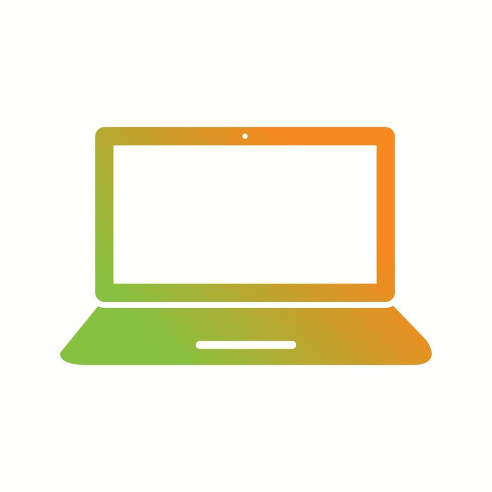 Unique Laptop Glyph Vector Icon
