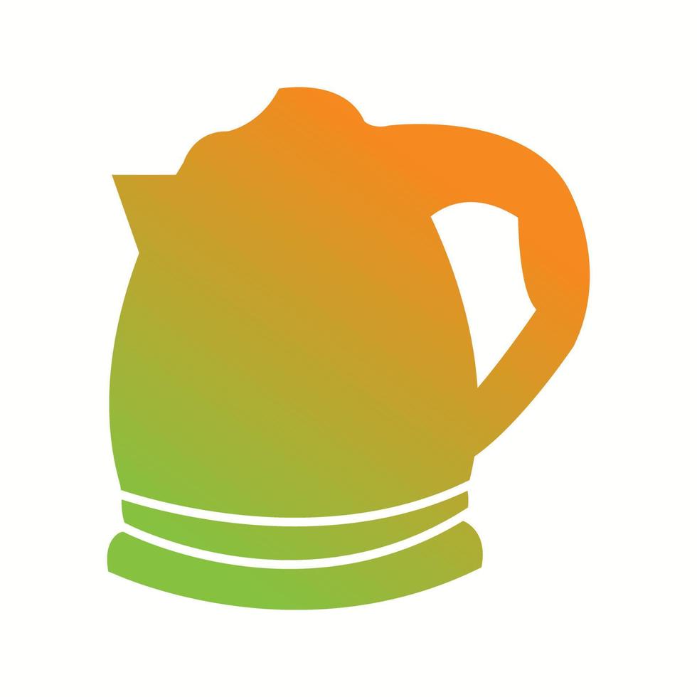 Unique Kettle Glyph Vector Icon