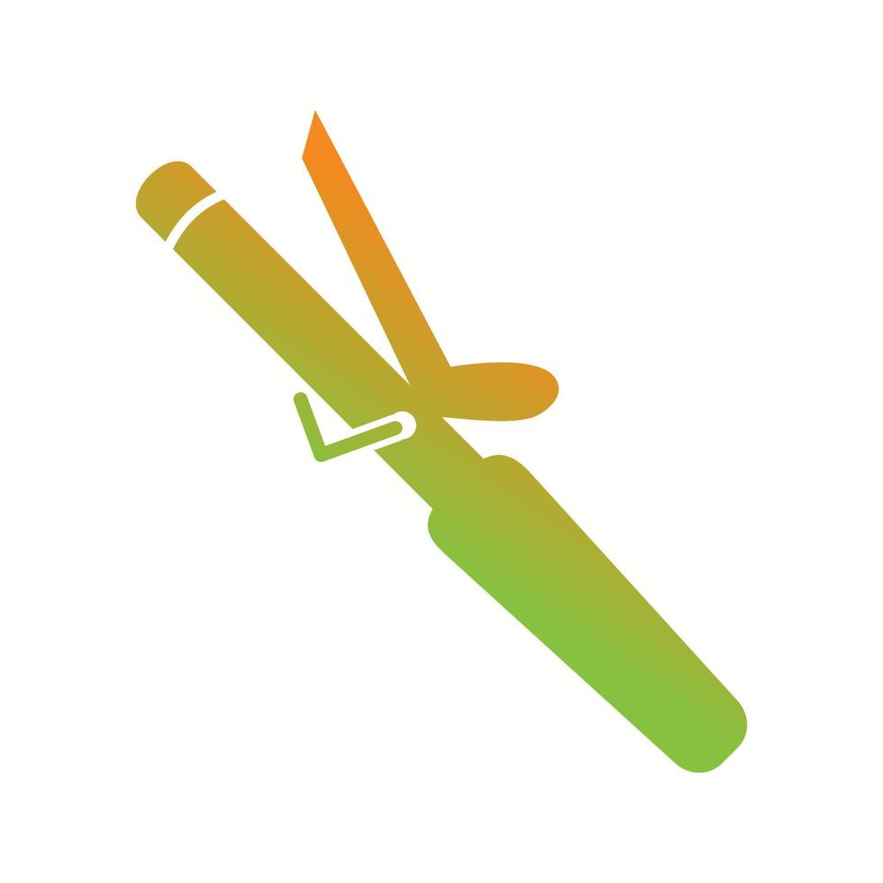 Unique Hair Roller Glyph Vector Icon