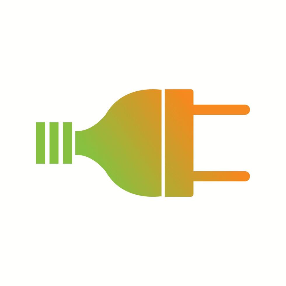 Unique Electric Plug Glyph Vector Icon