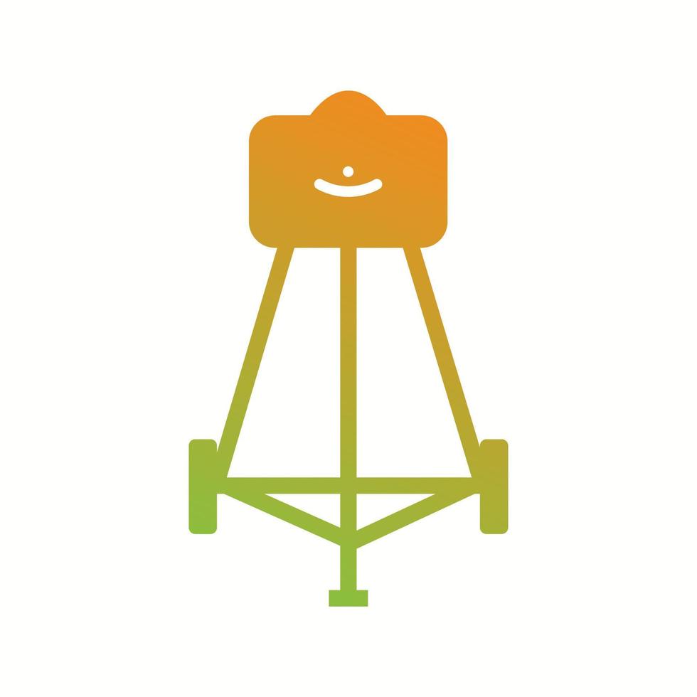 Unique Food Trolley Glyph Vector Icon