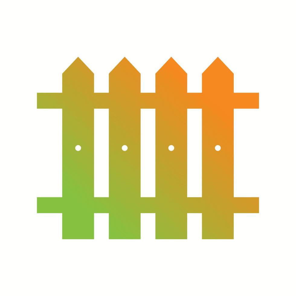 Unique Fence Glyph Vector Icon