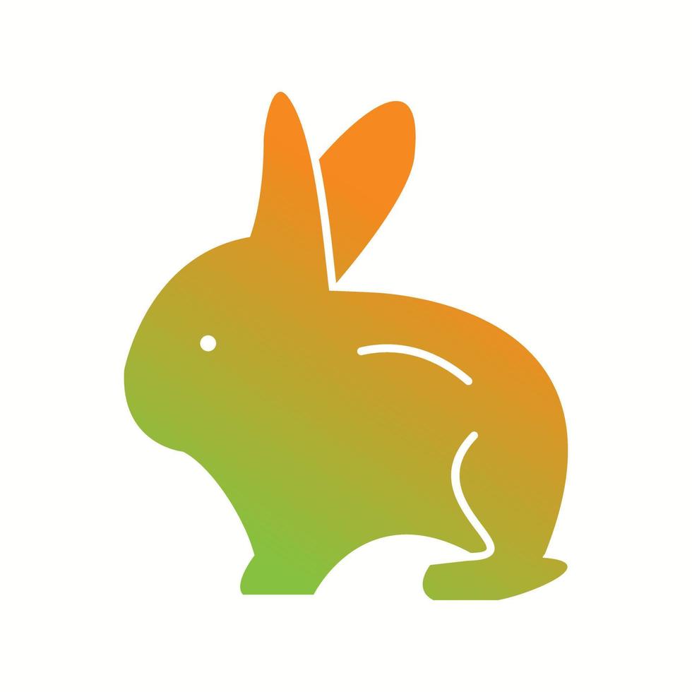 Unique Rabbit Vector Glyph Icon