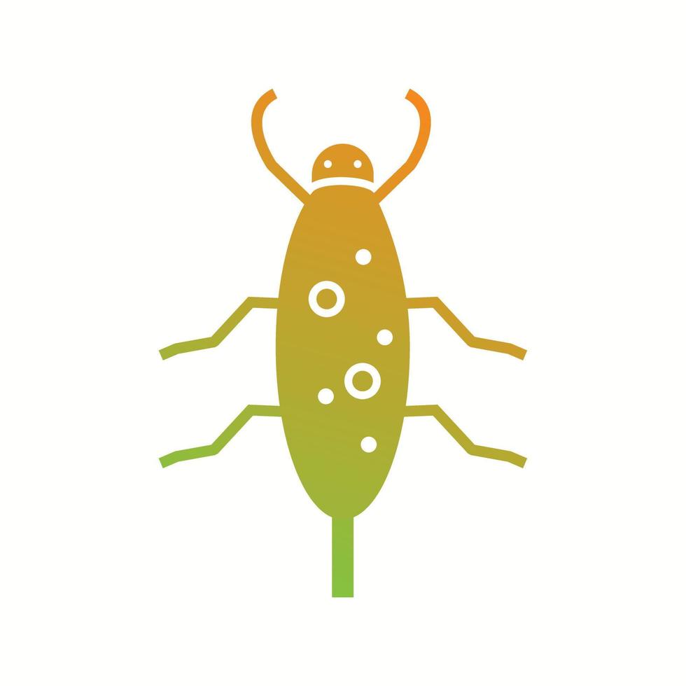 icono de glifo de vector de cucaracha único