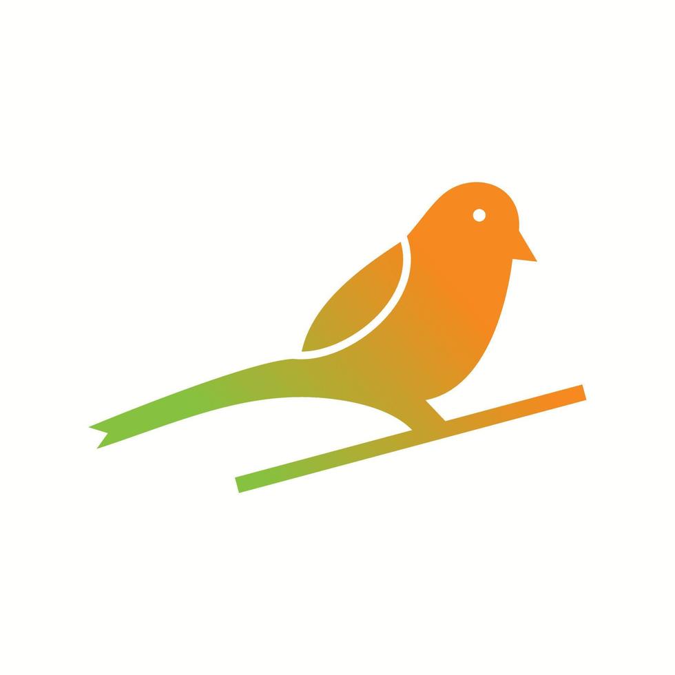 Unique Sparrow Vector Glyph Icon