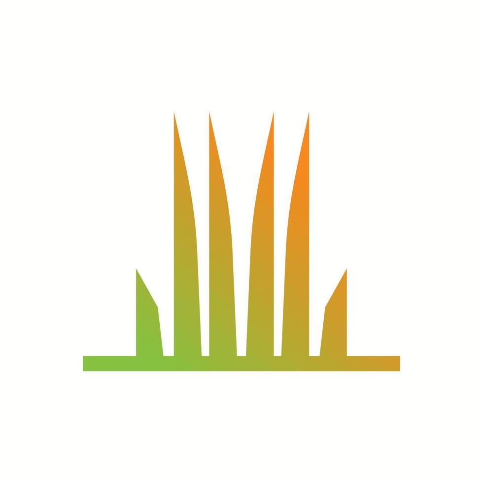 Unique Grass Vector Glyph Icon