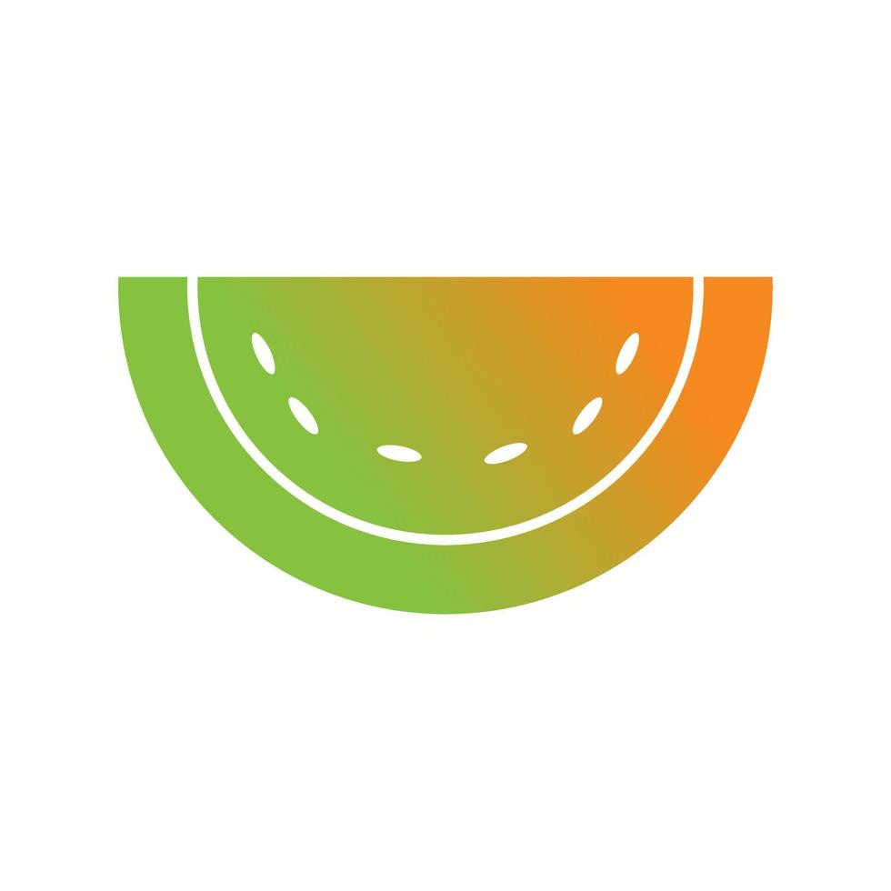 Unique Melon Vector Glyph Icon