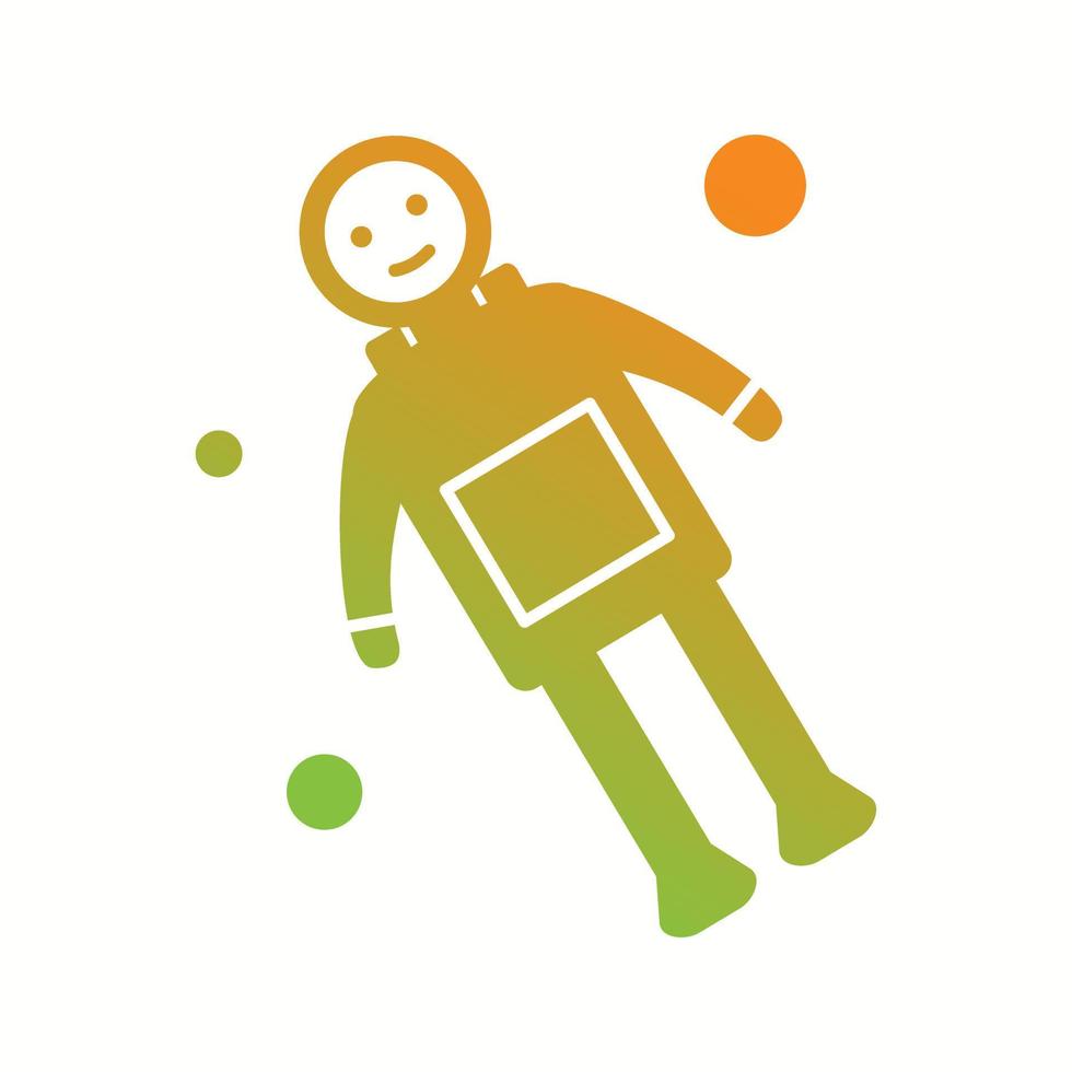 Unique Space Man Vector Glyph Icon