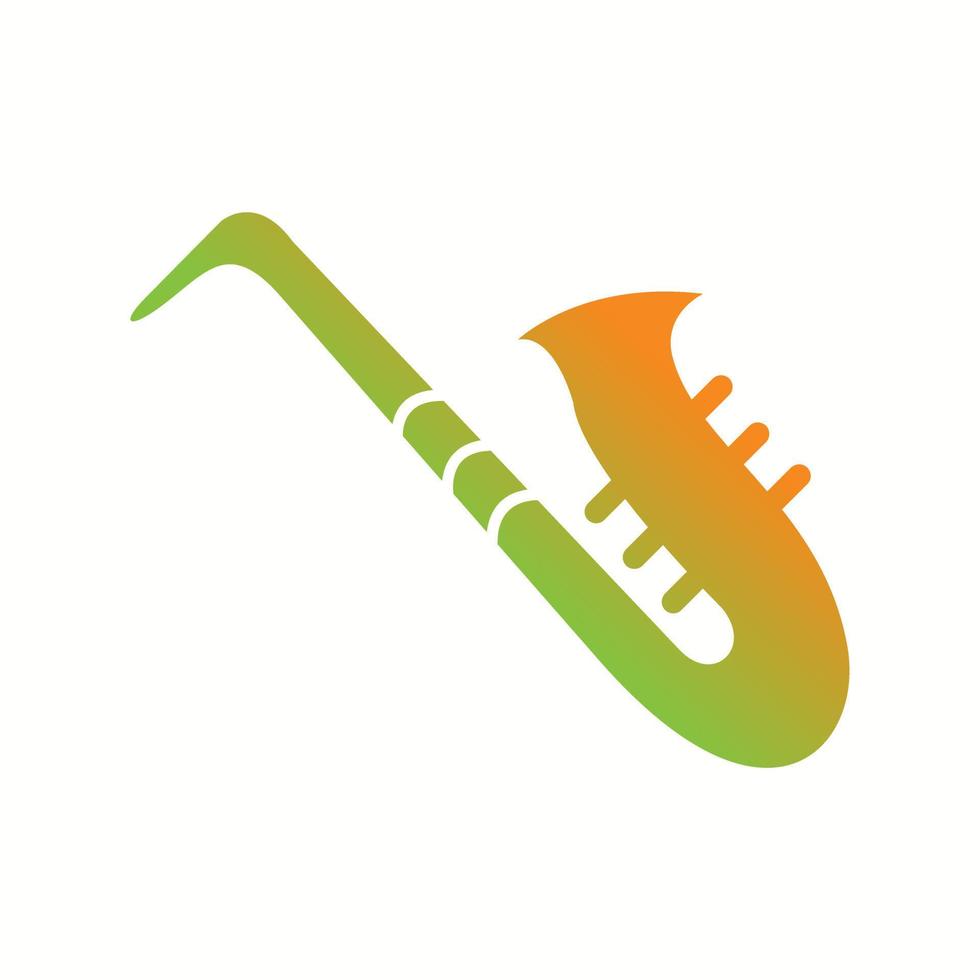 Unique Saxophone Vector Glyph Icon