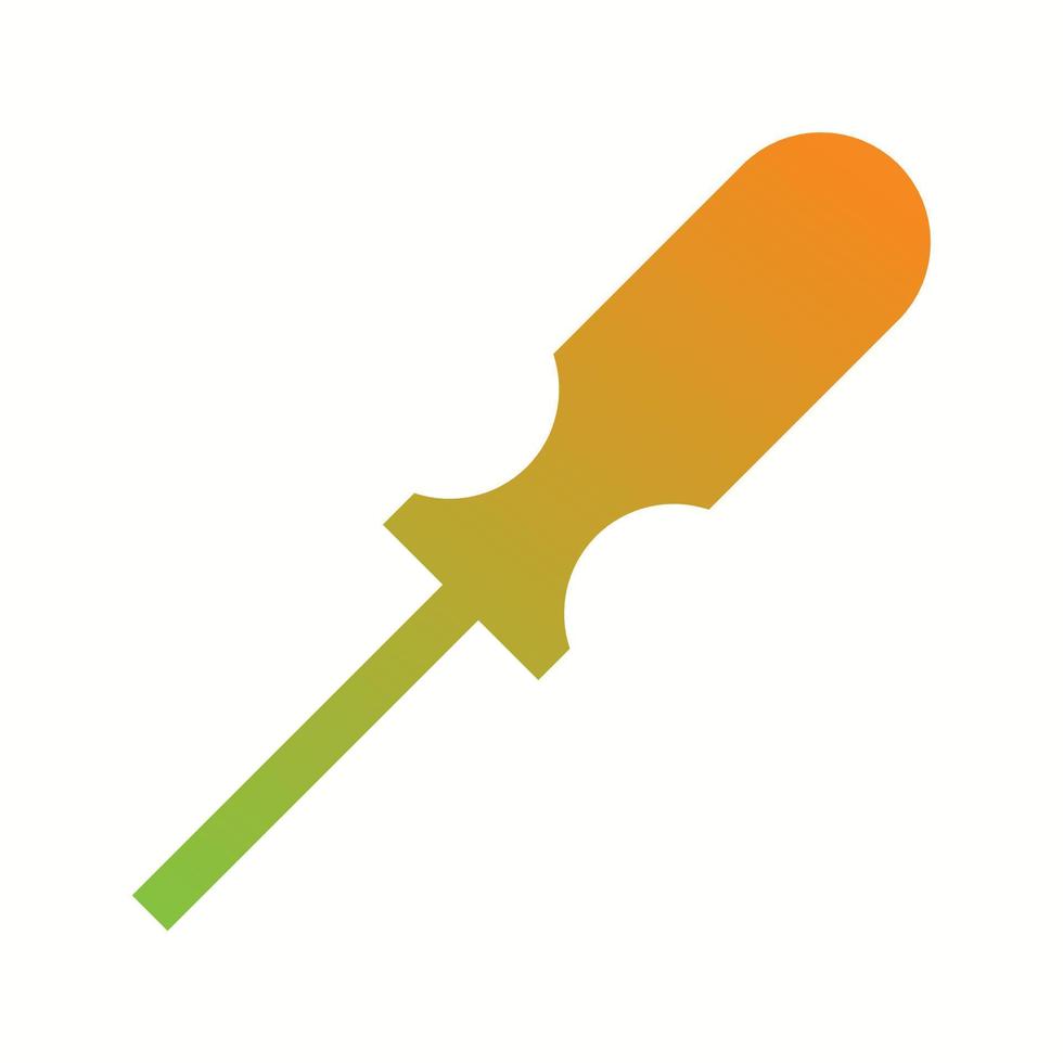 Unique Screw Driver Vector Glyph Icon