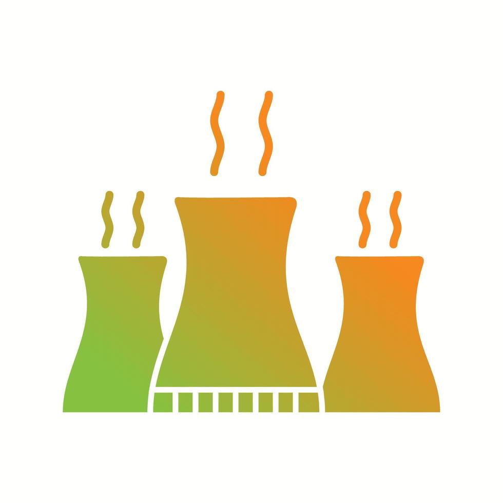 Unique Nuclear Plant Vector Glyph Icon