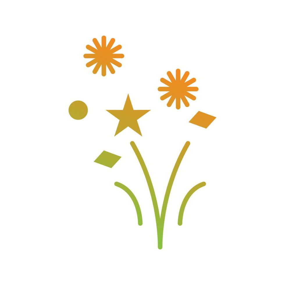 Unique Fireworks Vector Glyph Icon