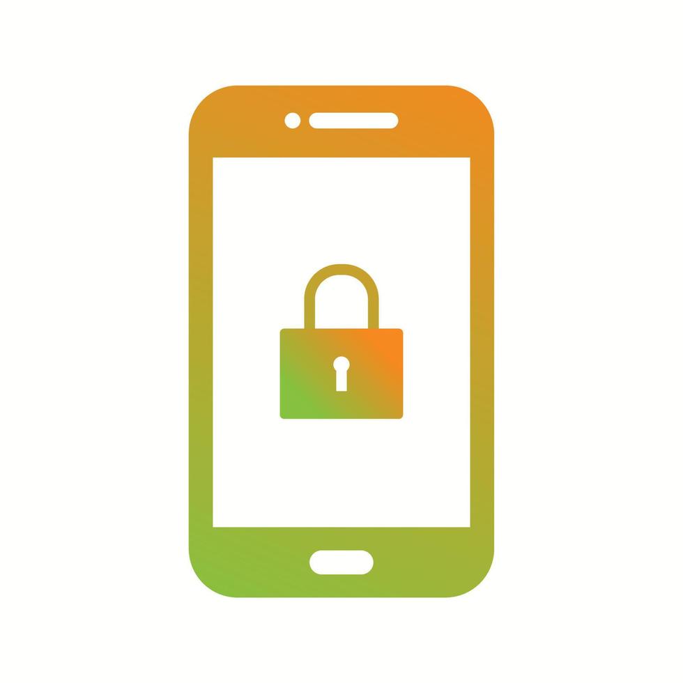 Unique Lock Screen Vector Glyph Icon