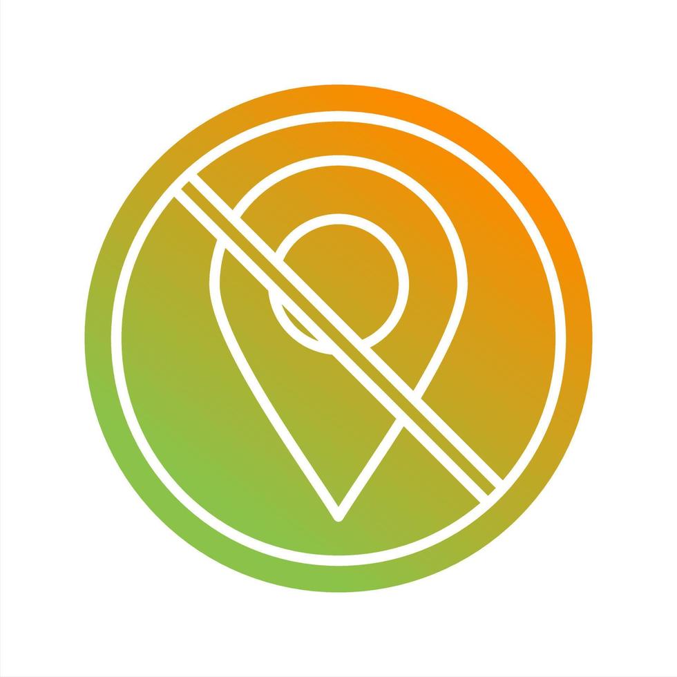 No Gps Vector Icon