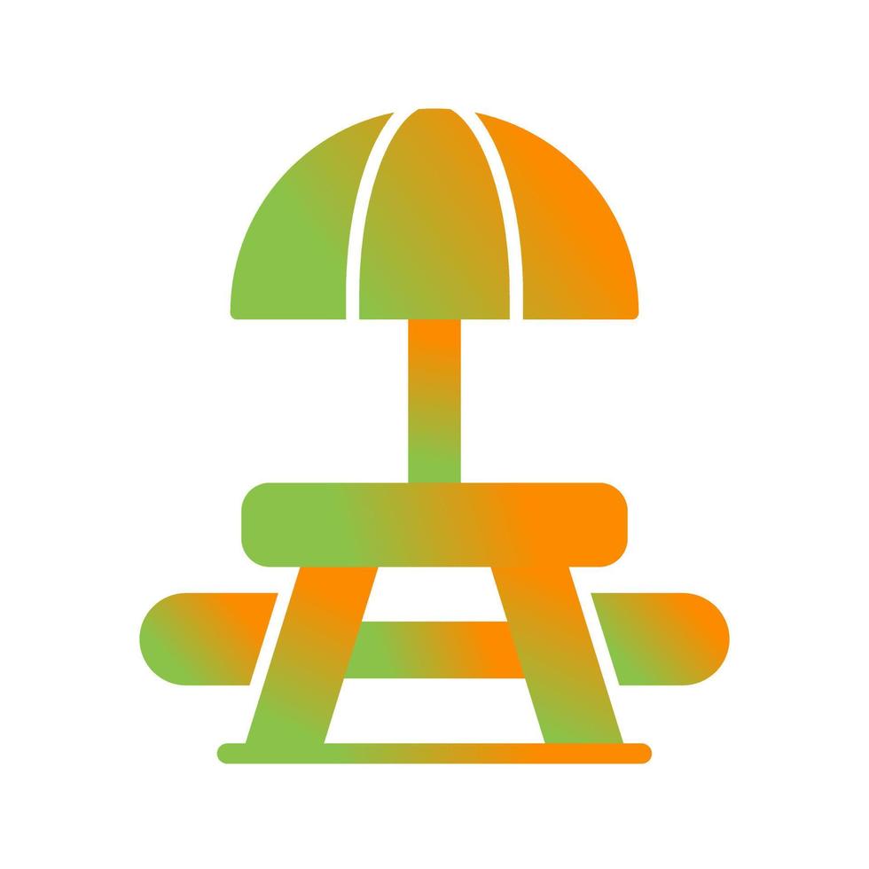Picnic Table Vector Icon
