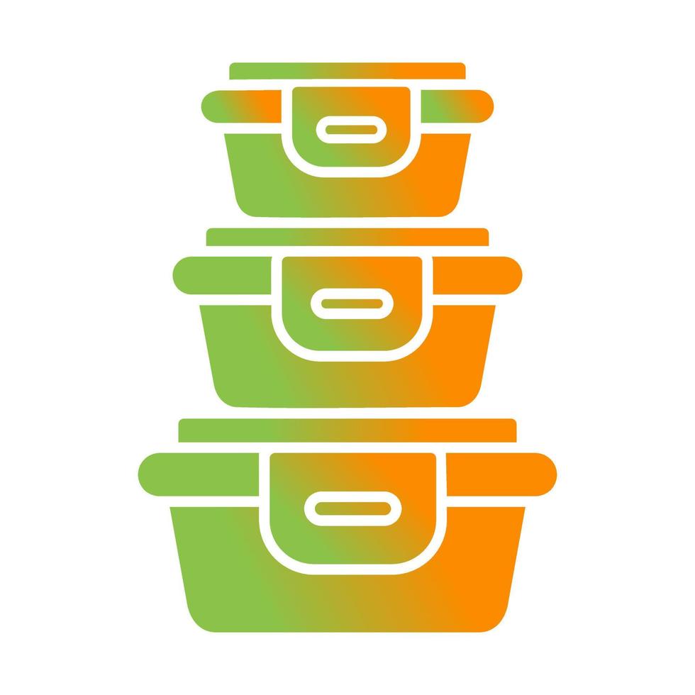 Plastic Food Container Vector Icon